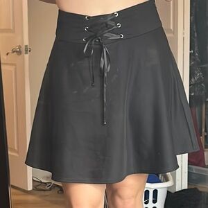 Black lace up skirt alternate